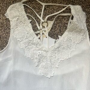 White open back dress
